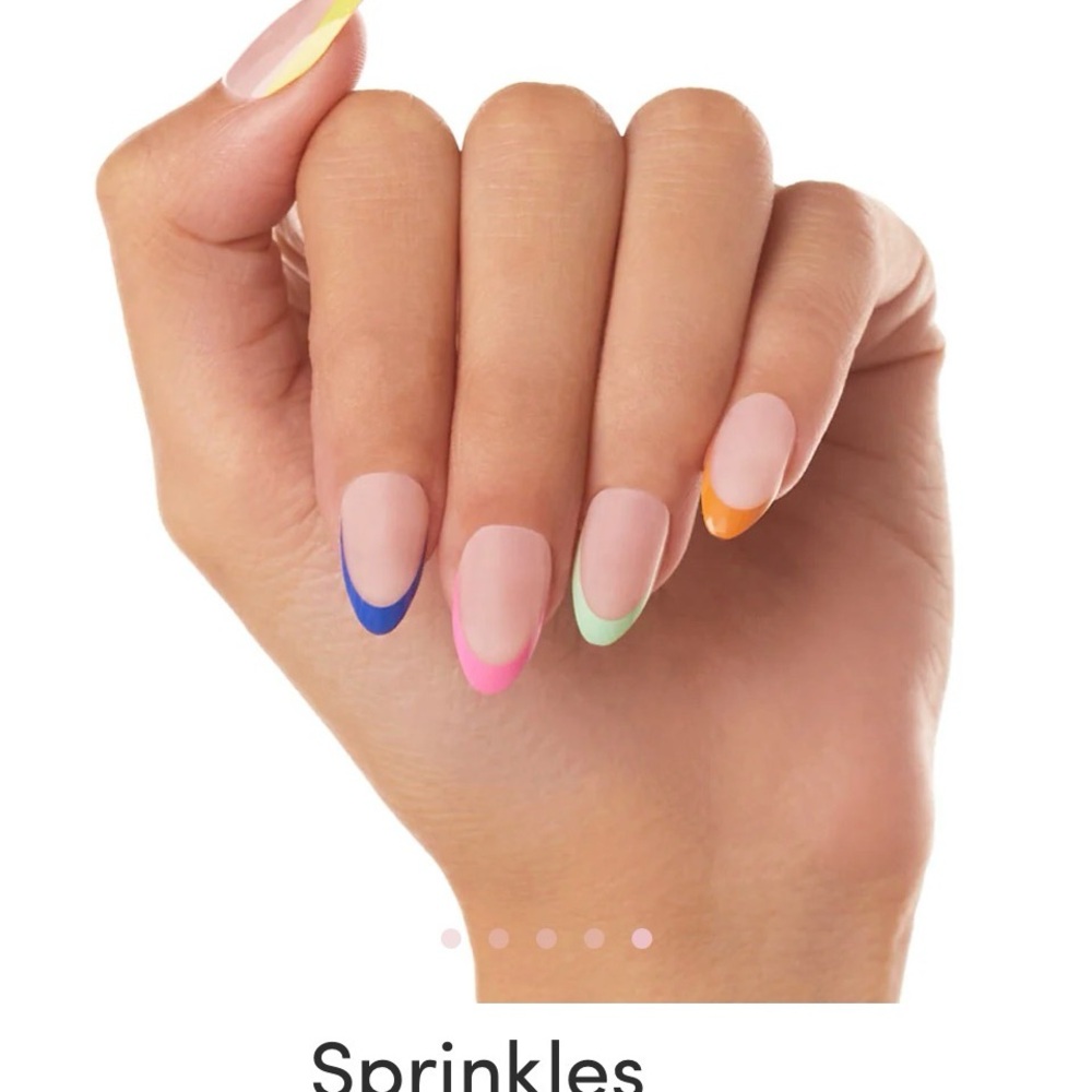 Glamnetic Sprinkles French Tip Press-On Nails - Multicolor